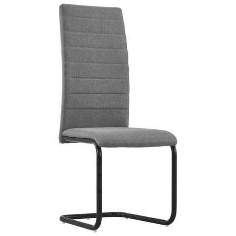 Dining Chairs 2 pcs Light Grey Fabric