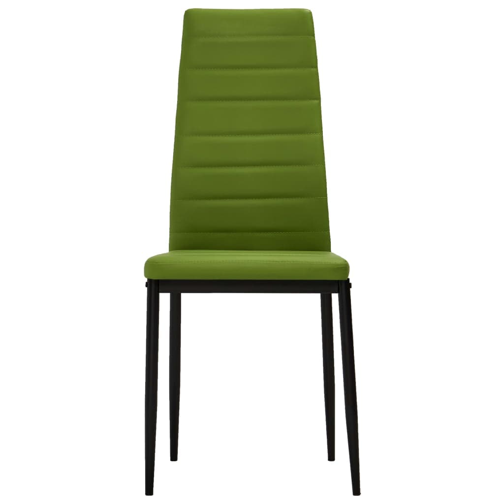 Dining Chairs 2 pcs Lime Green Faux Leather