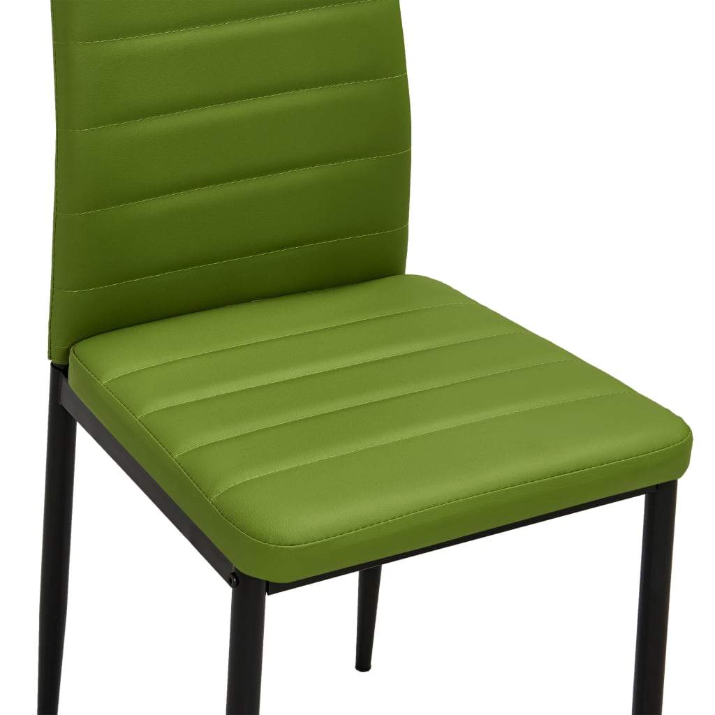 Dining Chairs 2 pcs Lime Green Faux Leather