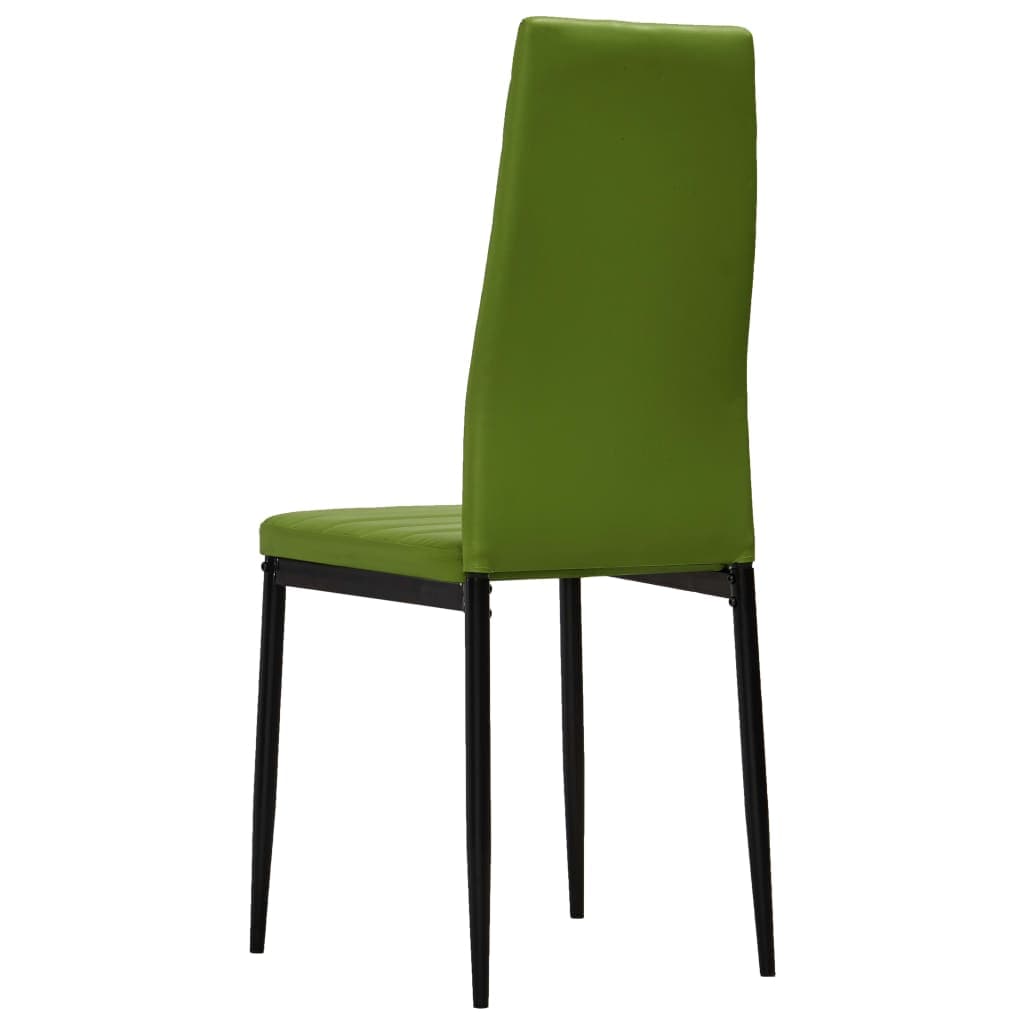 Dining Chairs 2 pcs Lime Green Faux Leather
