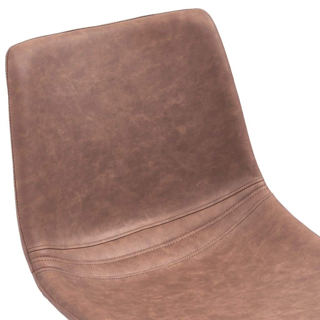 Dining Chairs 2 pcs Medium Brown Faux Leather