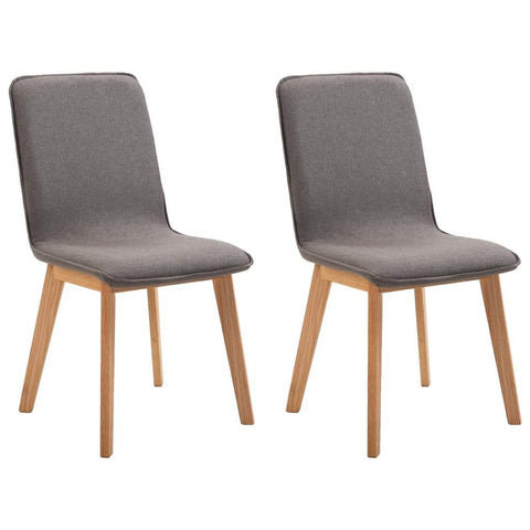 Dining Chairs 2 pcs Taupe Fabric