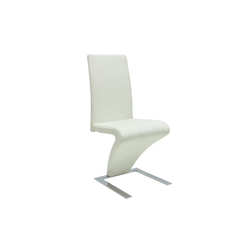 Dining Chairs 2 pcs White Leather