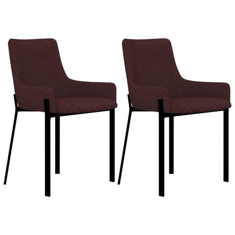 Dining Chairs 2 pcs Wine Fabric