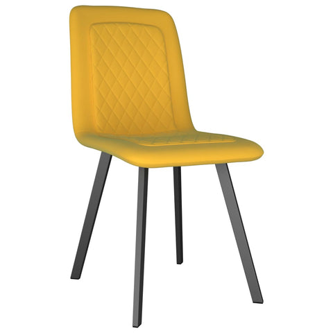 Dining Chairs 2 pcs Yellow Velvet