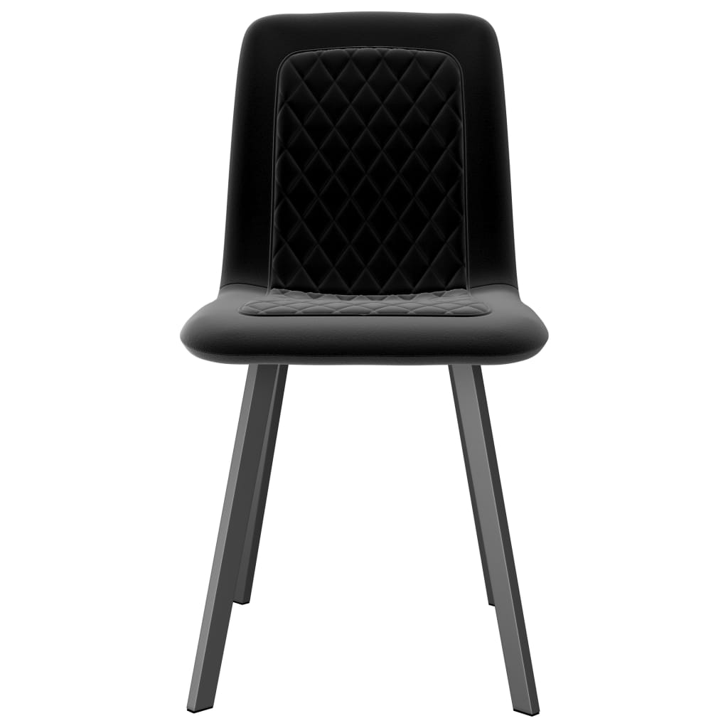 Dining Chairs 4 pcs Black Velvet