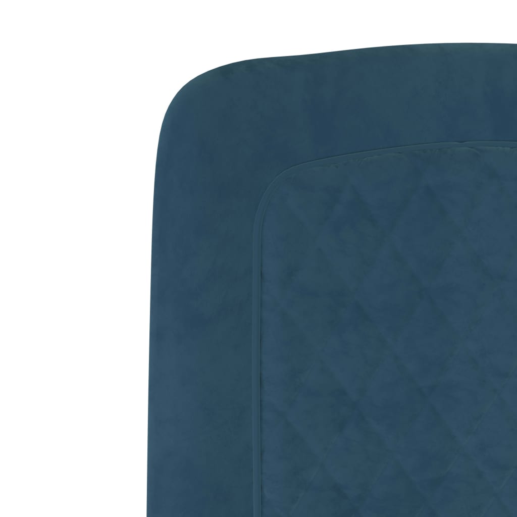 Dining Chairs 4 pcs Blue Velvet