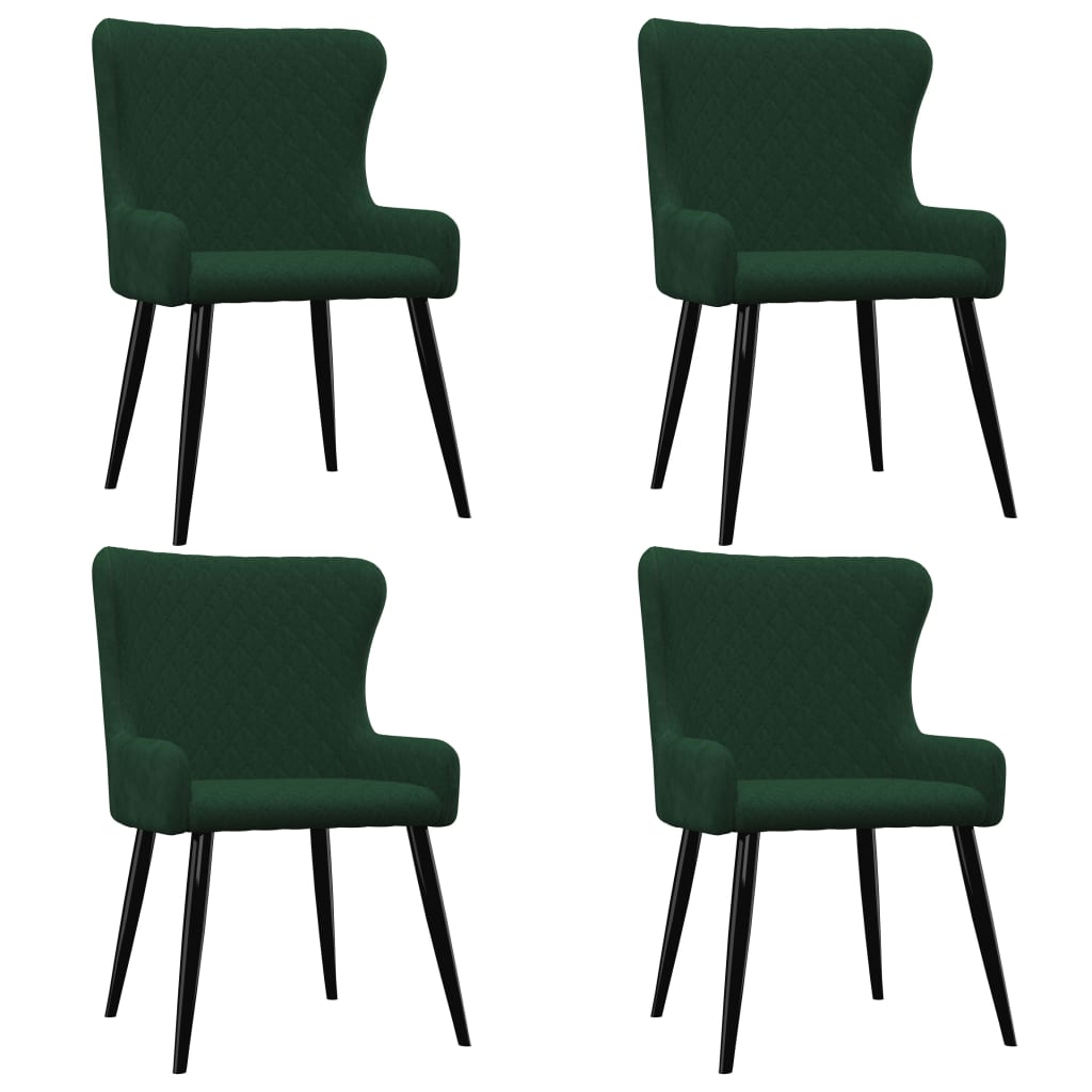 Dining Chairs 4 pcs Green Velvet
