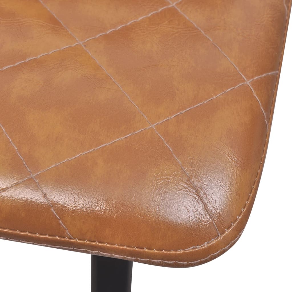 Dining Chairs 4 pcs Light Brown Leather