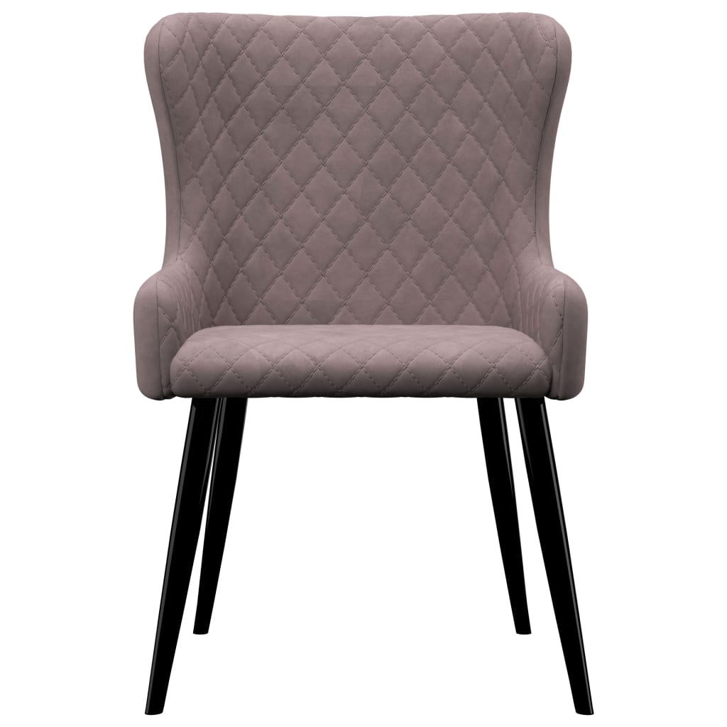 Dining Chairs 4 pcs Pink Velvet
