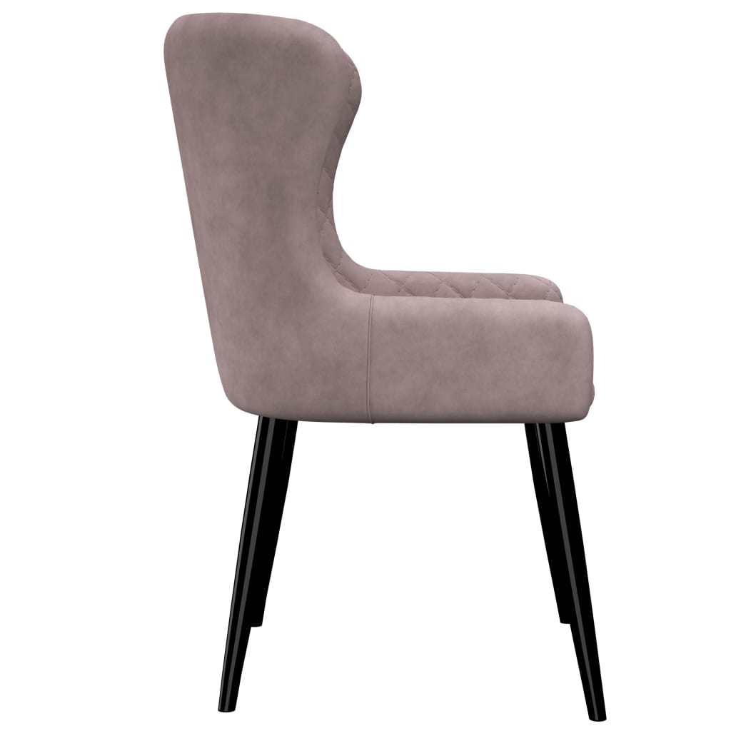 Dining Chairs 4 pcs Pink Velvet