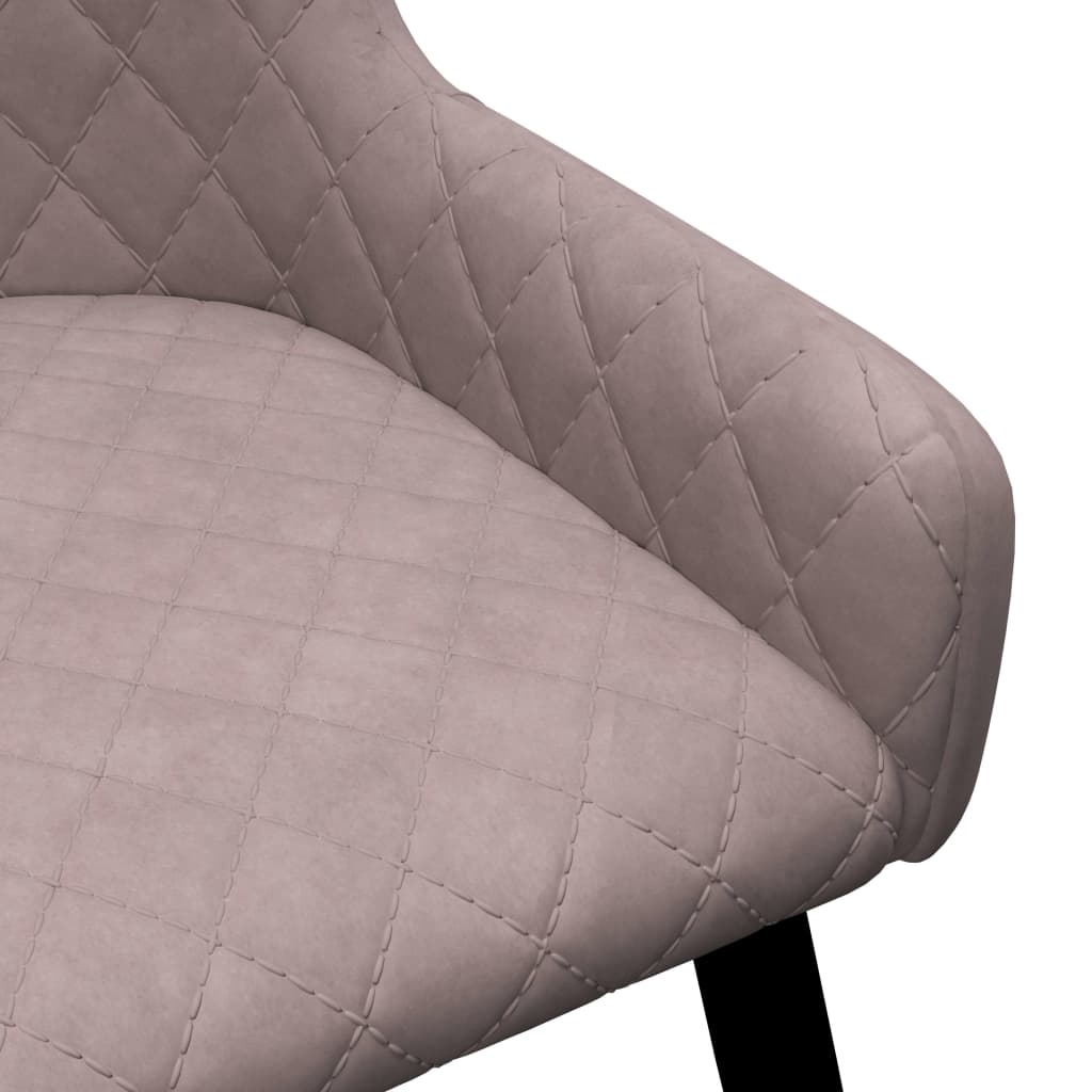 Dining Chairs 4 pcs Pink Velvet