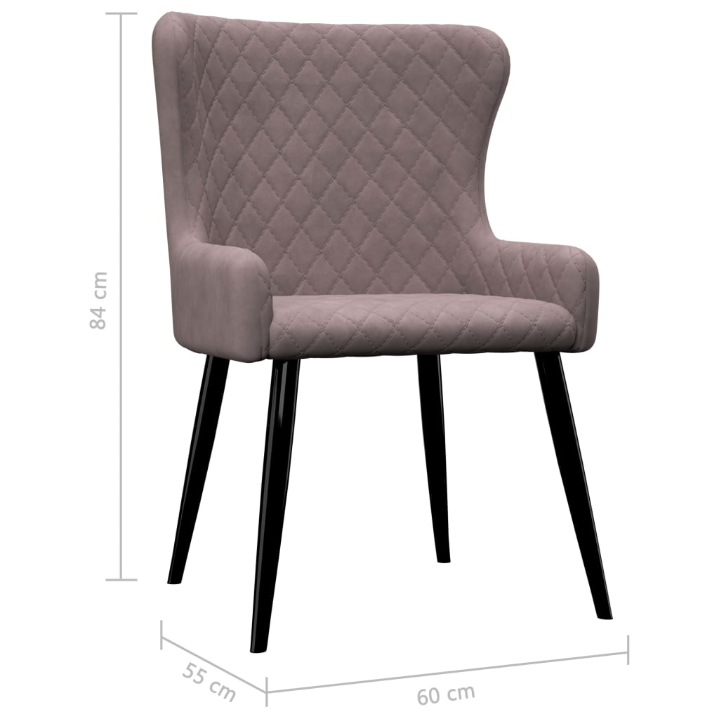 Dining Chairs 4 pcs Pink Velvet