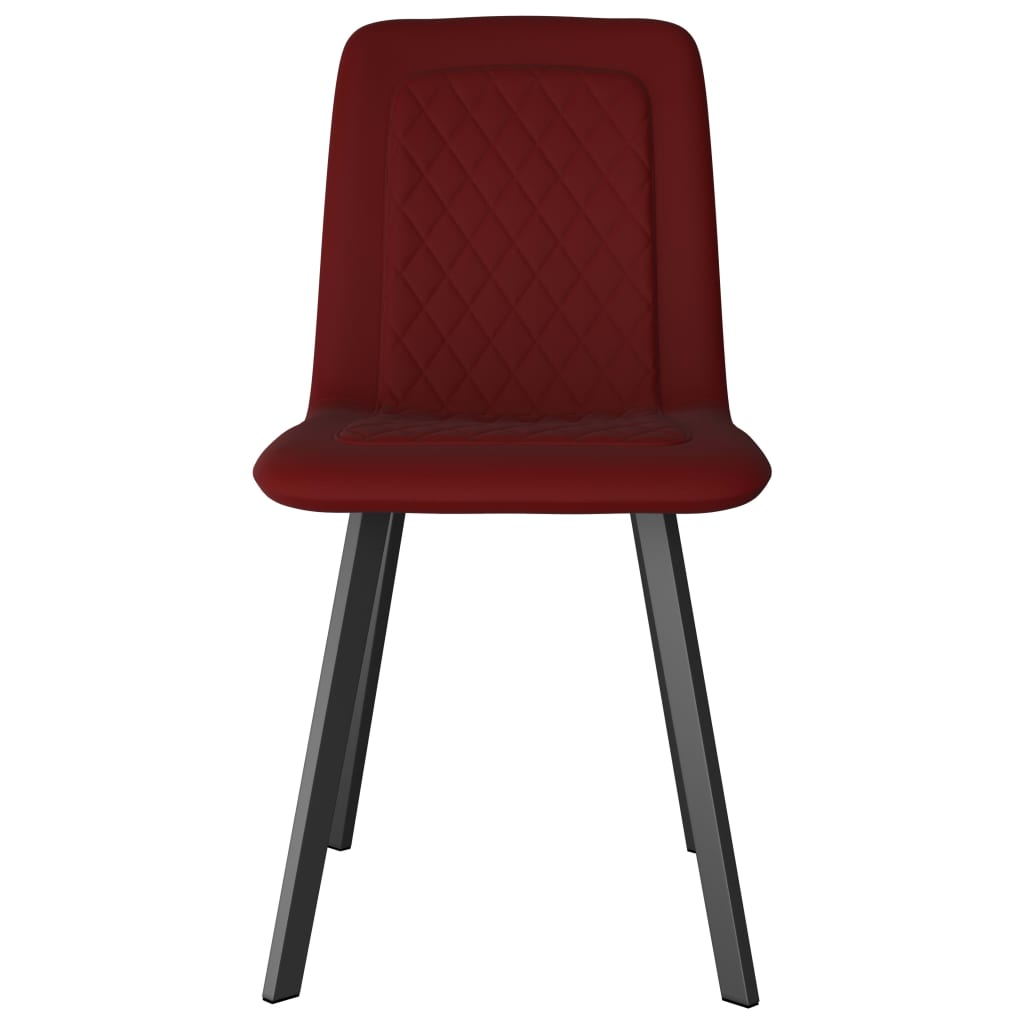 Dining Chairs 4 pcs Red Velvet