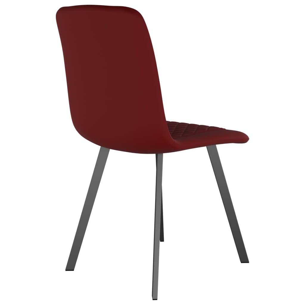 Dining Chairs 4 pcs Red Velvet