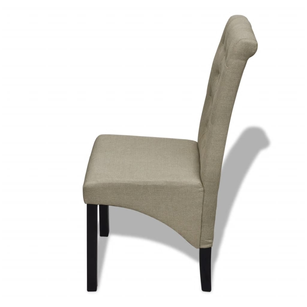 Dining Chairs 6 pcs Beige Fabric