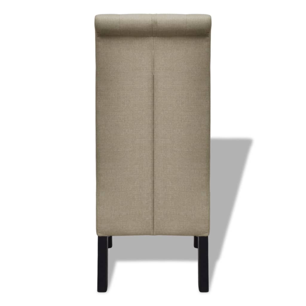 Dining Chairs 6 pcs Beige Fabric