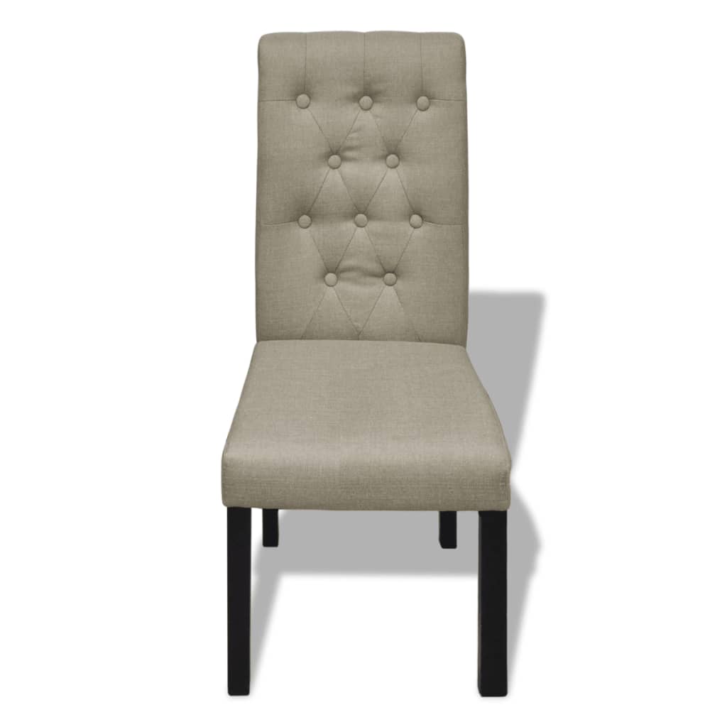 Dining Chairs 6 pcs Beige Fabric