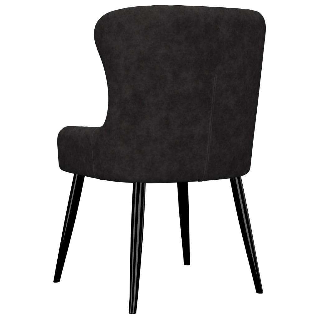 Dining Chairs 6 pcs Black Velvet