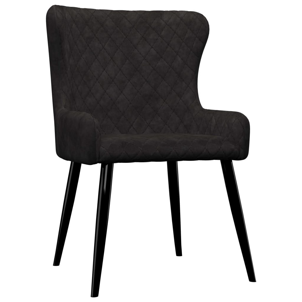 Dining Chairs 6 pcs Black Velvet