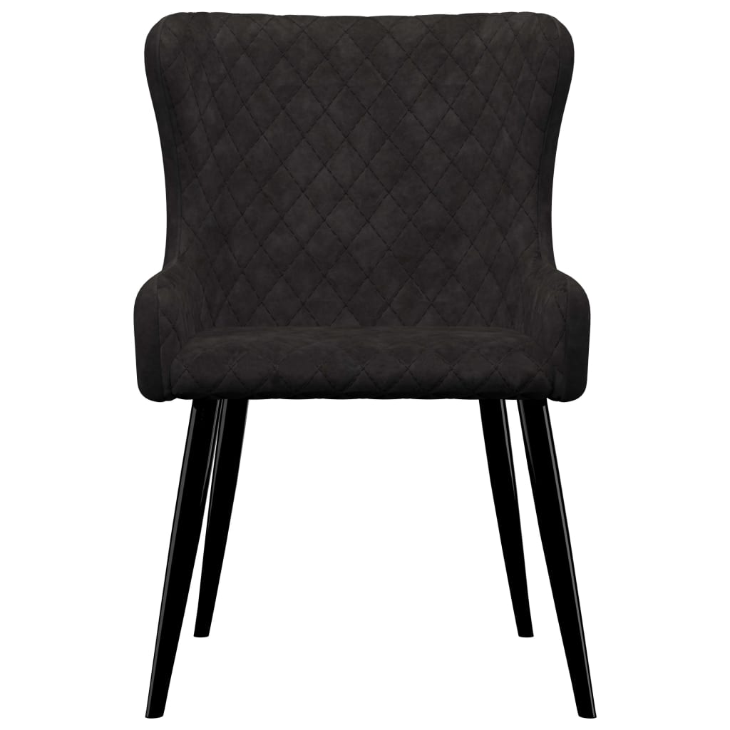 Dining Chairs 6 pcs Black Velvet