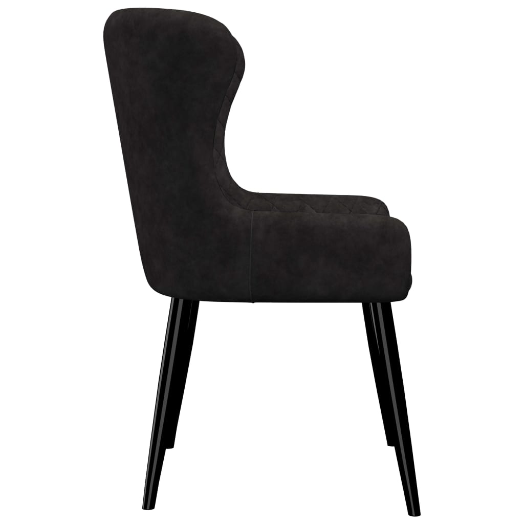 Dining Chairs 6 pcs Black Velvet