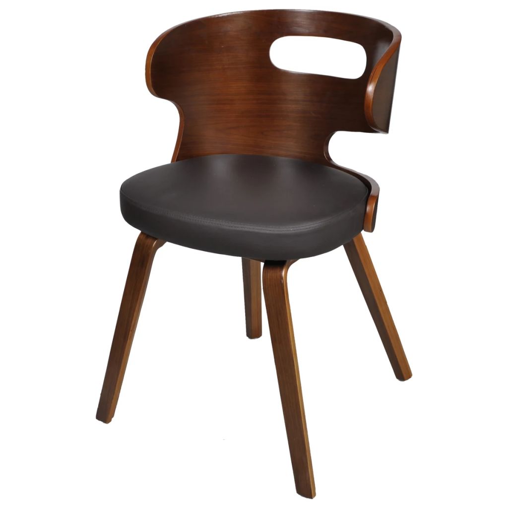 Dining Chairs 6 pcs Brown Leather