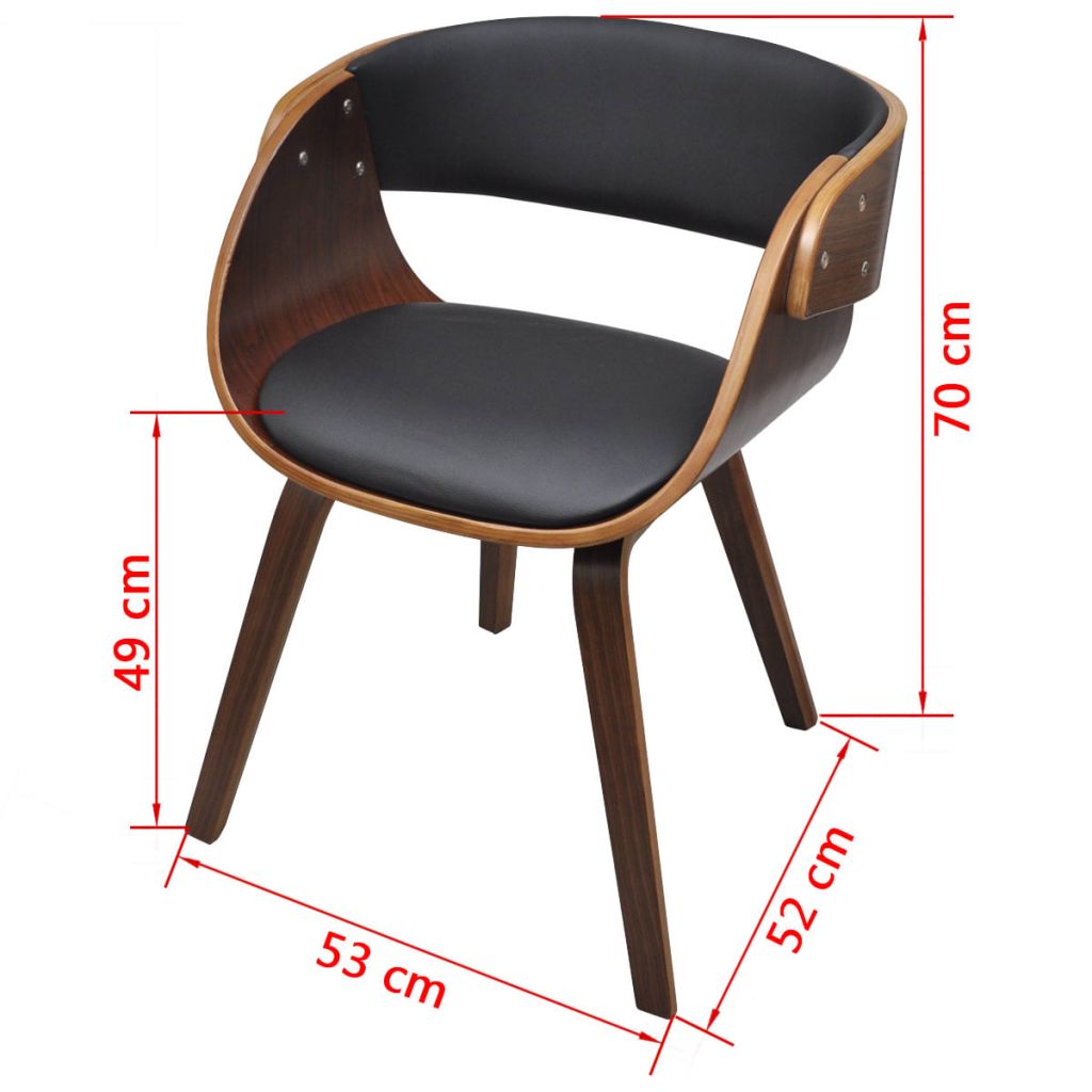 Dining Chairs 6 pcs Brown Leather