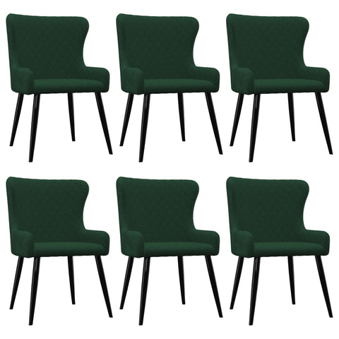 Dining Chairs 6 pcs Green Velvet