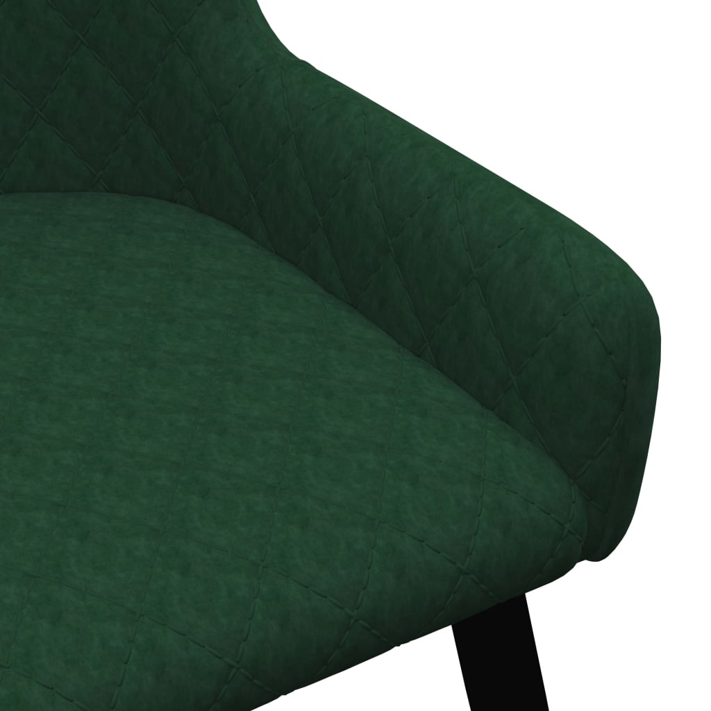 Dining Chairs 6 pcs Green Velvet