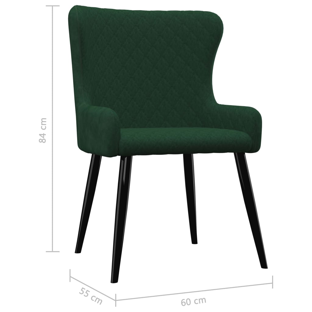 Dining Chairs 6 pcs Green Velvet