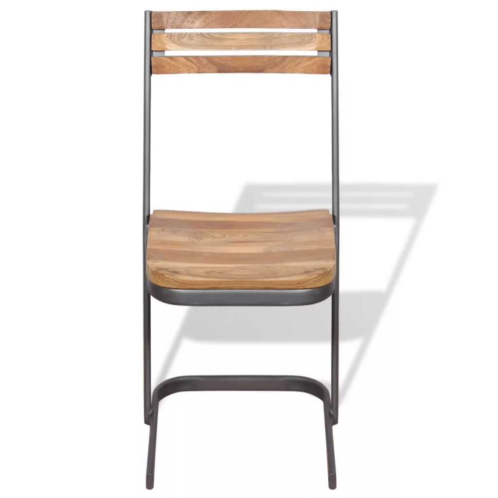 Dining Chairs 6 pcs Solid Teak Wood
