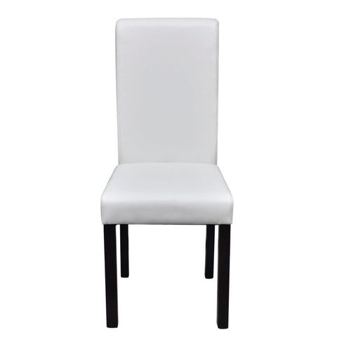 Dining Chairs 6 pcs White Leather