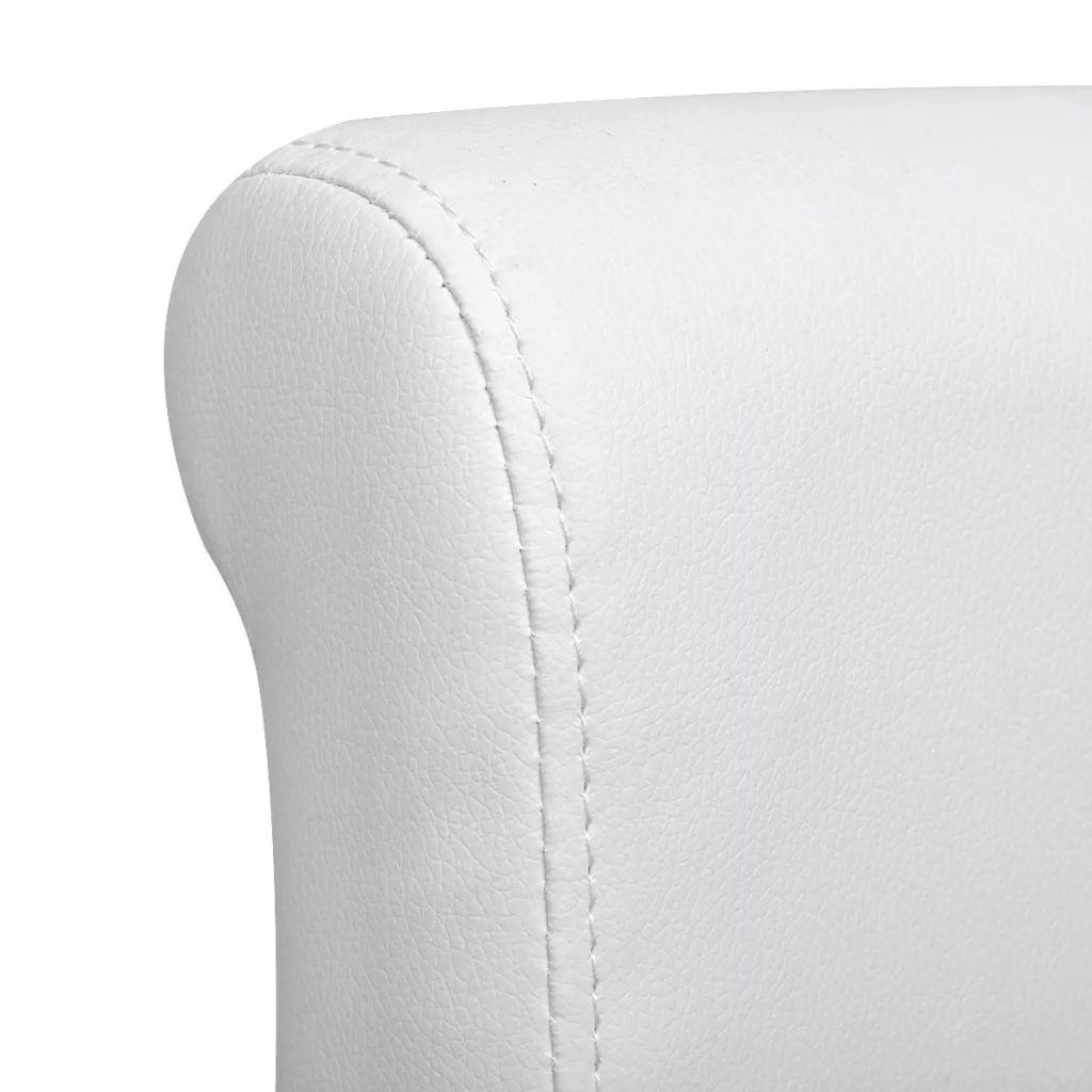 Dining Chairs 6 pcs White Leather