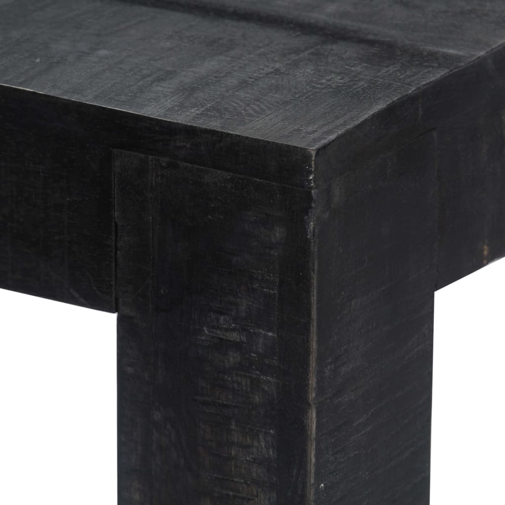 Dining Table Black 180x90x76 cm Solid Mango Wood