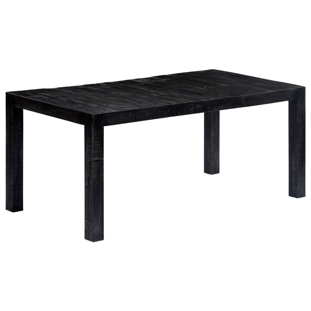 Dining Table Black 180x90x76 cm Solid Mango Wood