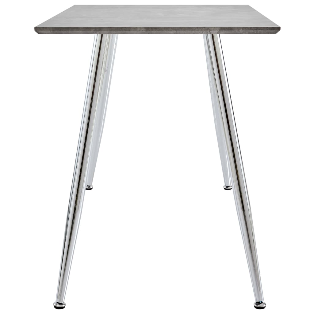 Dining Table Concrete and Silver 120x60x74 cm MDF