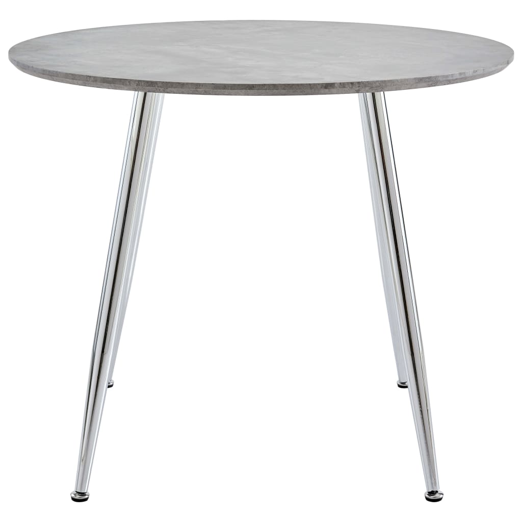 Dining Table Concrete and Silver 90x73.5 cm MDF