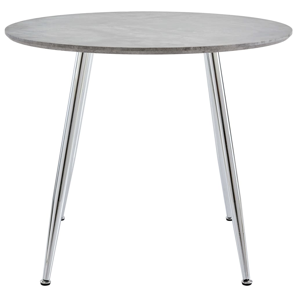 Dining Table Concrete and Silver 90x73.5 cm MDF