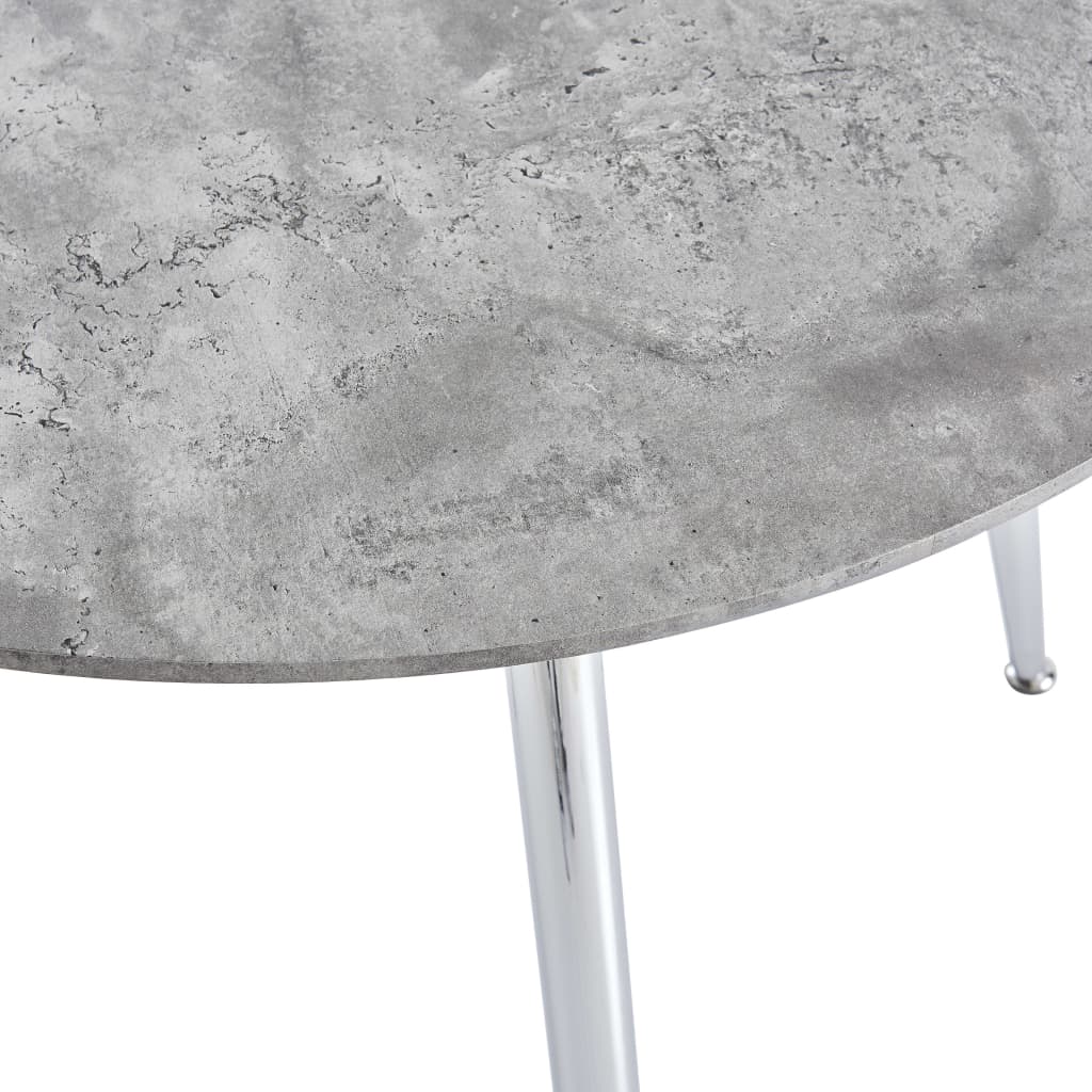 Dining Table Concrete and Silver 90x73.5 cm MDF