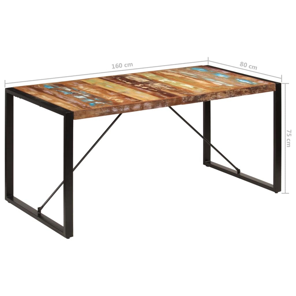 Dining Table Durable Solid Reclaimed Wood