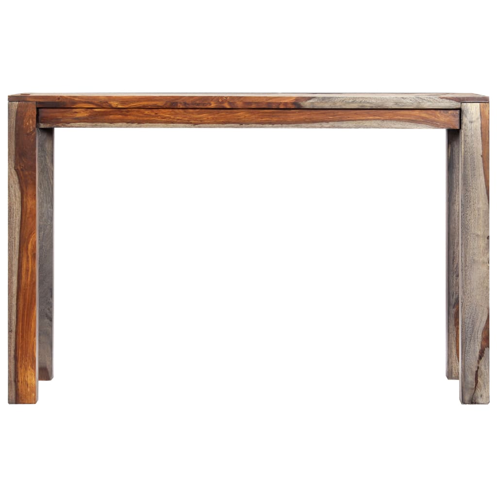 Dining Table Grey 118x60x76 cm Solid Sheesham Wood
