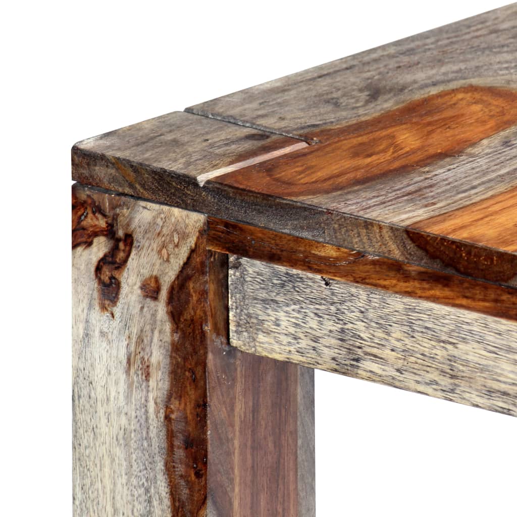 Dining Table Grey 140x70x76 cm Solid Sheesham Wood