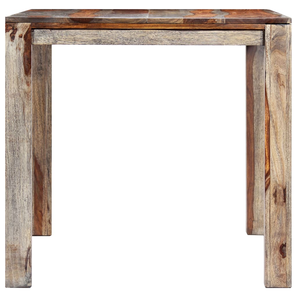 Dining Table Grey 140x70x76 cm Solid Sheesham Wood
