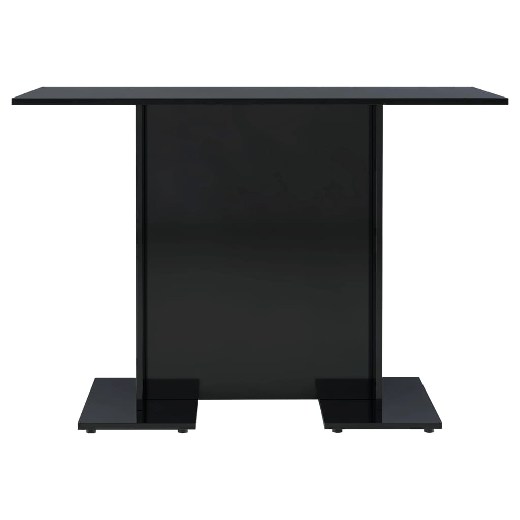 Dining Table High Gloss Black 110x60x75 cm Chipboard