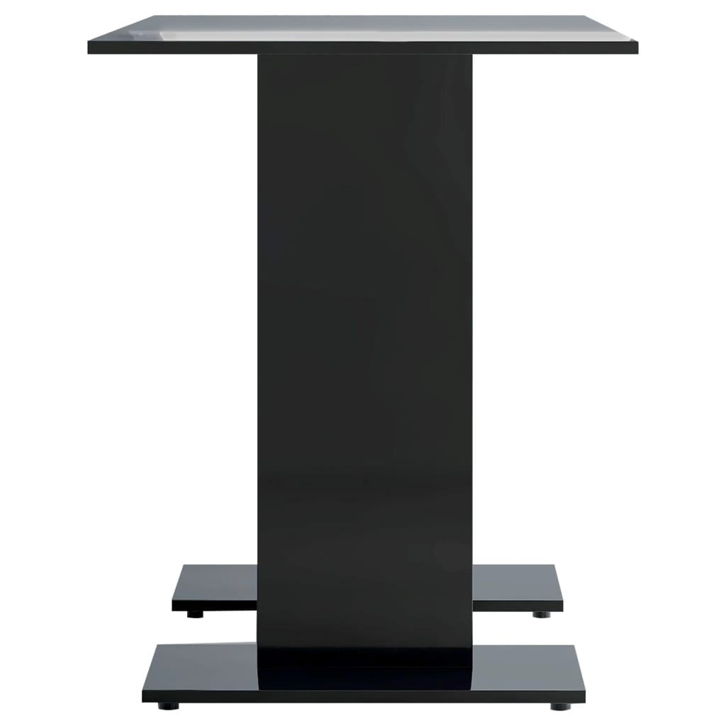 Dining Table High Gloss Black 110x60x75 cm Chipboard