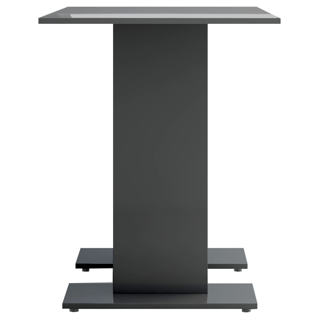 Dining Table High Gloss Grey 110x60x75 cm Chipboard