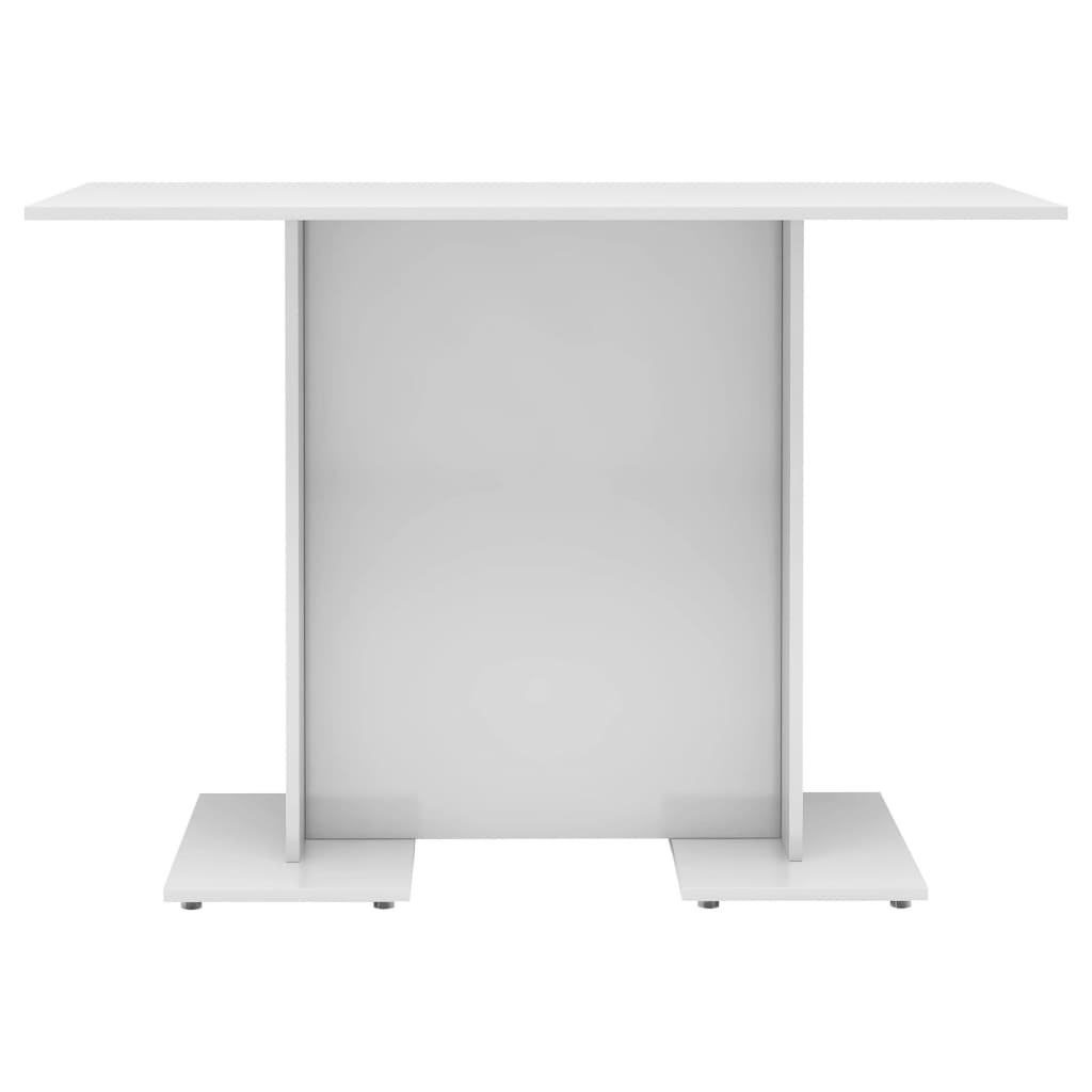 Dining Table High Gloss White 110x60x75 cm Chipboard