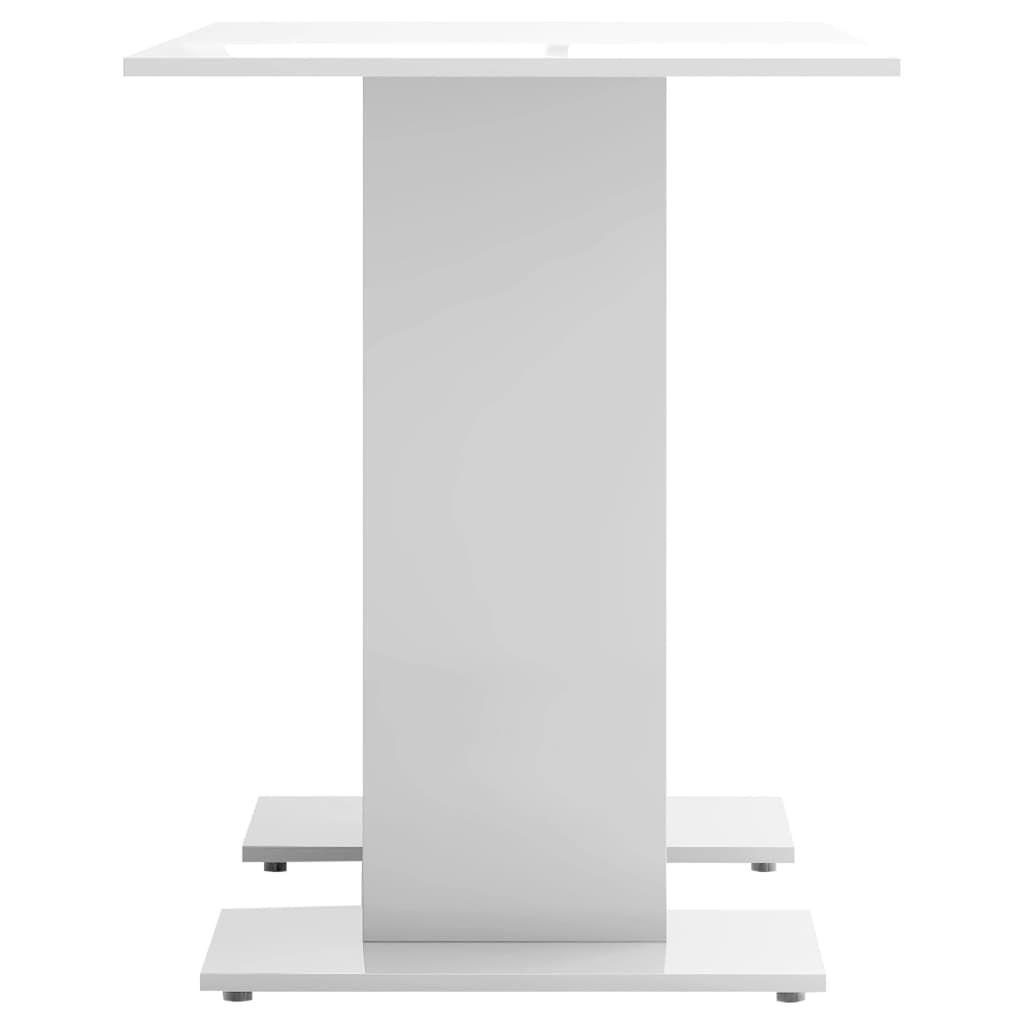 Dining Table High Gloss White 110x60x75 cm Chipboard