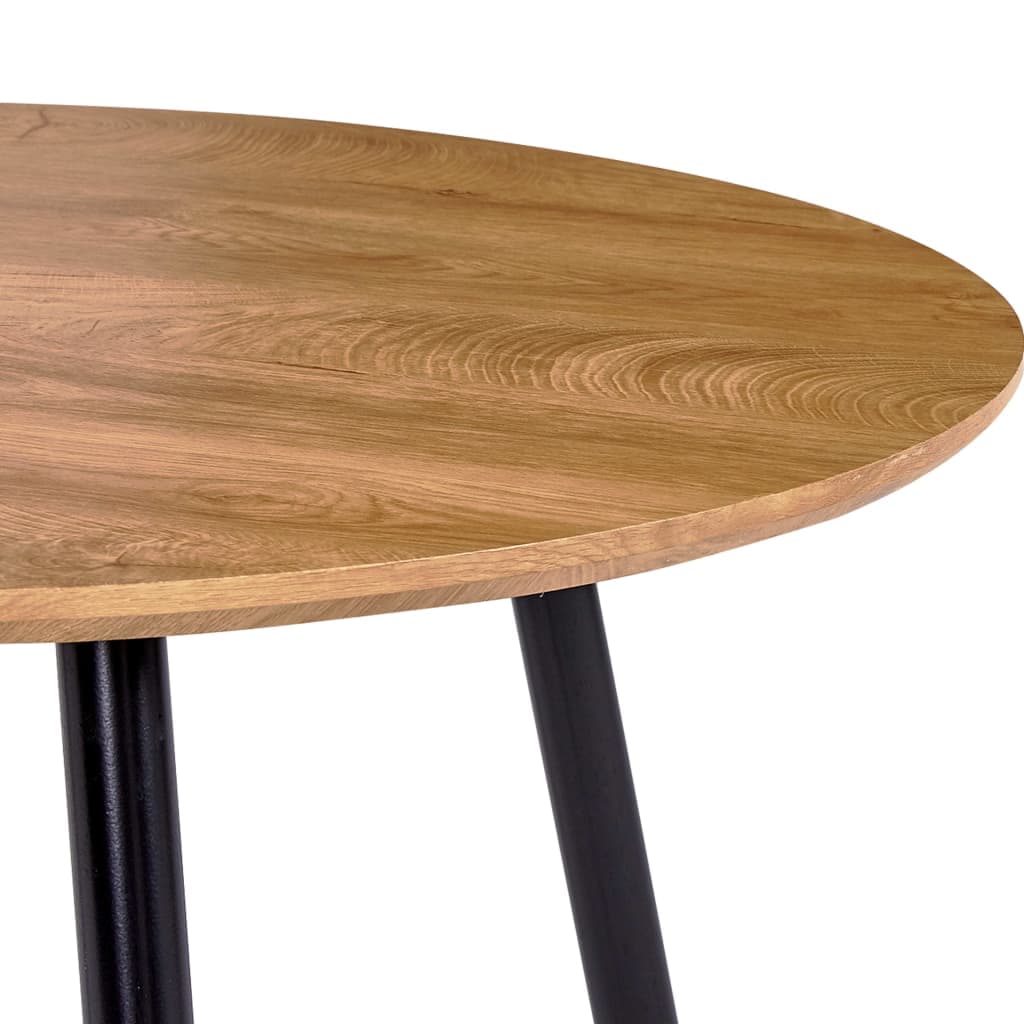 Dining Table Oak and Black 90x73.5 cm MDF